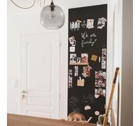 FERFLEX - Kit de papel pintado magnético clásico - Versión adhesiva permanente - Pizarra limpiable - Decoración mural - 8 imanes plateados incluidos - 2,60mx60cm