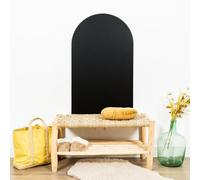 FERFLEX - Kit de papel pintado magnético redondeado - Versión adhesiva reposicionable - Pizarra borrable - Decoración mural - 8 imanes plateados incluidos - 1mx58cm