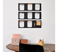 FERFLEX - Magnetic Chalkboard - Weekly Planner - Dry Erase Board - Home Decor - Set of 8 Chalkboards with Black Dry Erase Marker Included