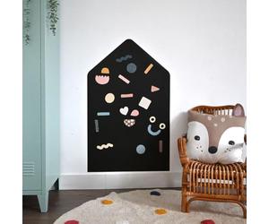 FERFLEX - Pizarra magnética infantil - Hogar - decoración de pared con banda magnética reposicionable - se vende con un juego de formas geométricas - 57,6x91,9 cm