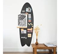 FERFLEX - Pizarra magnética - Tabla de surf - Decoración de pared con banda magnética adhesiva reposicionable - Viene con 8 imanes plateados - 43cm x 132cm