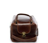 FERGÉ Bristol XL - Neceser grande de piel auténtica para hombre y mujer, color marrón