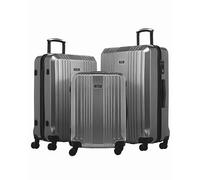 FERGÉ Juego 3 Maletas rigidas Cannes Equipaje de Viaje Dura Spinner Set - 4 Ruedas giratorias Gris