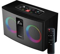 Ferguson - Altavoz Bluetooth 5.0 Grande Regent 300BT 60W - Equipo de Sonido para casa Power Audio Avec Radio FM - Altavoz Potente Hi-Fi Compacto de Madera, USB, AUX, LED RVB, Ultra Bass, Reloj