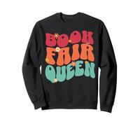 Feria del Libro Queen Groovy 70s Retro Reading School Bibliotecaria Sudadera