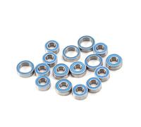 Feriany 16 Uds. Kit de Rodamientos de Bolas Sellados de Goma para TT02-02 TT02D -02D 1/10 Piezas de Mejora de Coche RC Accesorios