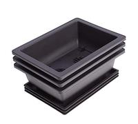 Feriany 6 paquetes de macetas de entrenamiento para bonsái bandeja de plástico para bonsái, macetas de cultivo para jardín, patio, de estar, 22,5 x 16,5 cm