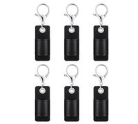 Feriany 6 unidades Portalápices de piel sintética portátil para guardar insignias de lápiz de bolsillo y estuche, color negro
