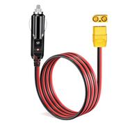Feriany Cable de carga para encendedor de cigarrillos XT90 hembra a encendedor de cigarrillos para generador solar, 14 AWG, 12 V