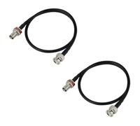 Feriany Cable de extensión de antena para micrófono inalámbrico, 61 cm, conector BNC, paquete de 2 unidades para sistemas de montaje en rack