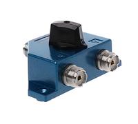 Feriany Conmutador de antena de metal Interruptor coaxial de antena de radio UHF Manual Adaptador de conector hembra de antena de radio CB Interruptor coaxial Y98A
