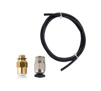 Feriany Kit de Actualización de Impresora 3D con Conectores Neumáticos KJH04-M6 y PC4-01 Tubo de PTFE de 1 M para Extrusor Bowden de 1,75 mm, Color Negro