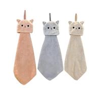 Feriany Lindas toallas para niños y mujeres, toallas de baño con gancho para colgar, toalla de secado de manos con diseño de , secado rápido, duradera, fácil de usar, 30 x 30 cm