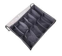 Feriany Organizador de zapatos de la cama, caja de zapatos plegable de tela con tapa transparente