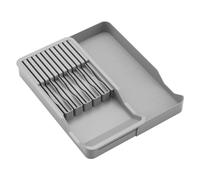 Feriany Soporte para cuchillos, en cajón, soporte para cuchillos con bandeja expandible para cubiertos, organizador de cajones de cocina, capacidad para 11 cuchillos, fácil de instalar