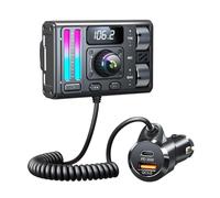 Feriany Transmisor FM compatible con Bluetooth para coche PD20W QC3.0 USB adaptador de coche reproductor de música MP3