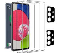 Ferilinso [5 Pack 3 Piezas Protector de Pantalla para Samsung Galaxy A52 4G&5G/ A52s 5G Cristal Templado + 2 Piezas Protector cámara Protector de Lente de Cámara[9H Dureza] [Compatible con la Funda]