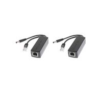 Feriuzymix Juego de 2 divisores PoE activos IEEE 802.3af Micro USB de alimentación a través de Ethernet de 48 V a 12 V