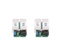 Feriuzymix Juego de 2 inyectores de módulo de alimentación Poe para cámara web Ethernet Bridge, color negro