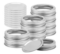 Ferizzia 10 Piezas Tapas Metalicas de Rosca, 86 mm Tapas de Tarros Mason Tapa para Tarros de Conservas y Marmelada General Tapa, para Botes Lid para Boca Regular Botellas Cristal, Tarro de Mermelada