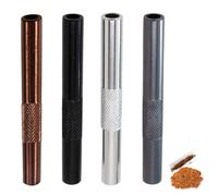 Ferizzia 4 Piezas Pajitas de Metal S-Nuff, 9 x 70mm Pajita Portátiles de Metal, Pajitas Metalicas de Reutilizables, Respetuoso con el Medio Ambiente y Duradero, Adecuado para Campamentos y Viajes