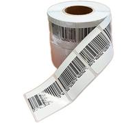Ferlabel Etiquetas Antihurto RF 8,2 MHz Radiofrecuencia, 1000 uds 40x40 mm, Desactivables en Caja con Falso Código de Barras para Tiendas y Retail
