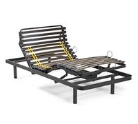 Ferlex - Cama Articulada Eléctrica 5 Planos 70x190 | Estructura Robusta | Lamas de Madera de Haya | Mando Inalámbrico