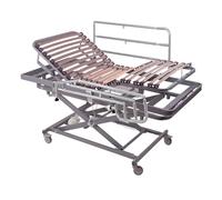 Ferlex - Cama articulada eléctrica con Carro Elevador y barandillas abatibles | Somier articulado de 4 Planos | Altura Regulable 43-83 cm (90x190 cm)