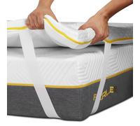 Ferlex - Topper ViscoGel Hilo Frío 5 cm | Topper viscoelástico 100% | Doble Cara Invierno - Verano | Sobrecolchón Desenfundable y Lavable (160x190)