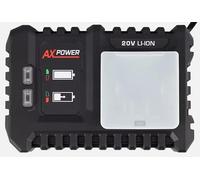 Ferm AX-Power - Cargador rápido de 20 V, estación de carga de batería, cargador para 1,5 Ah, 2,0 Ah, 4,0 Ah