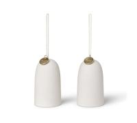 Ferm Living 2 Colgantes de navidad Bell klocka Ø4 cm Off-white