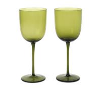 Ferm Living 2 Copas de vino blanco Host 30 cl Verde musgo
