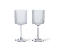 Ferm Living 2 Copas de vino blanco Ripple 26 cl Clear
