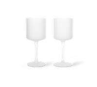 Ferm Living 2 Copas de vino blanco Ripple 26 cl Frosted