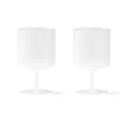 Ferm Living 2 Copas de vino Ripple Frosted