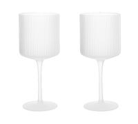 Ferm Living 2 Copas de vino tinto Ripple 32.5 cl Frosted
