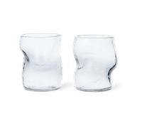 Ferm Living 2 Vasos Dimple 27 cl Clear
