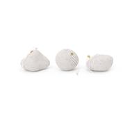 Ferm Living 3 Colgantes de árbol de Navidad Snowball ornaments White