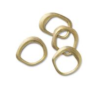 Ferm Living 4 Anillos servilleteros Flow Latón