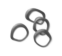 Ferm Living 4 Anillos servilleteros Flow negro latón