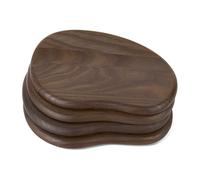 Ferm Living 4 Bandejas Cairn butter boards Dark Brown