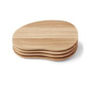 Ferm Living 4 Bandejas Cairn butter boards Oak