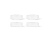 ferm LIVING Bol para servir Ripple, blanco, Ø 12,2 cm, set de 4