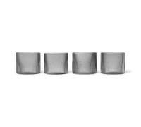 ferm LIVING - Ripple Low Glasses Set of 4 Smoked Grey