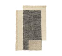 Ferm Living Alfombra de lana Counter Carbón-Blanco roto. 140x200 cm
