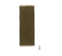 Ferm Living Alfombra de recibidor Block Oliva-Natural. 80x200 cm