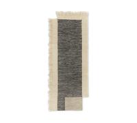 Ferm Living Alfombra de recibidor Counter Carbón-Blanco roto. 80x200 cm