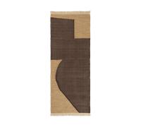 Ferm Living Alfombra de recibidor Forene Tan-Chocolate. 80x200 cm