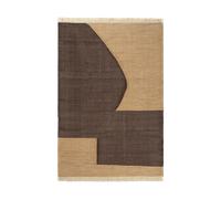 Ferm Living Alfombra Forene Tan-Chocolate. 140x200 cm