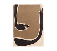 Ferm Living Alfombra Pose Coffee-off white. 140x200 cm